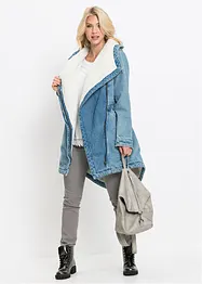 Manteau en jean avec maille peluche, bonprix