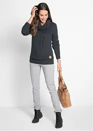 Rollkragenpullover mit Kordeln, bonprix