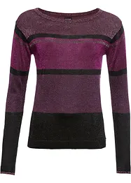 Lurex-Pullover mit Streifen, bonprix