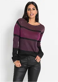 Lurex-Pullover mit Streifen, bonprix