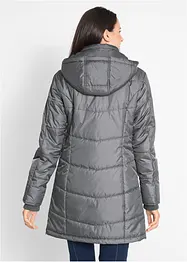 Veste longue matelassée, rembourrée avec col et capuche, bonprix