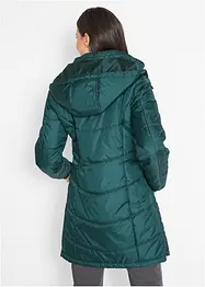 Veste longue matelassée, rembourrée avec col et capuche, bonprix