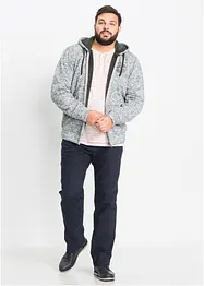 Gilet zippé à capuche avec doublure peluche, bonprix