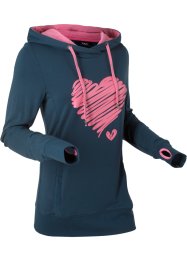Sweatshirt mit Herzdruck, bpc bonprix collection