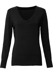 Feinstrick-Pullover mit V-Ausschnitt, bonprix