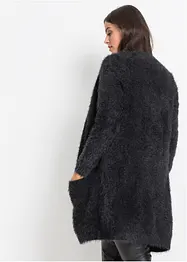 Longstrickjacke in Flauschoptik, bonprix