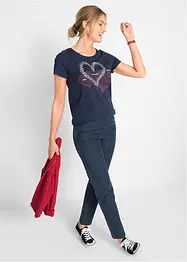 T-shirt coton à imprimé cœur, bonprix