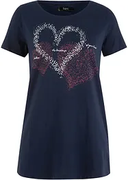 T-shirt coton à imprimé cœur, bonprix