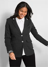 Blazer en jersey coton à détails rayés, bonprix