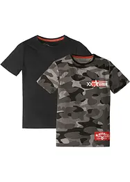 Jungen T- Shirt  aus Bio Baumwolle (2er Pack), bonprix