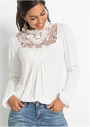 Langarmshirt mit Spitze, bonprix