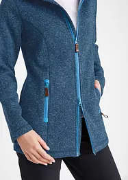 Strick-Fleecejacke mit Kapuze, bonprix