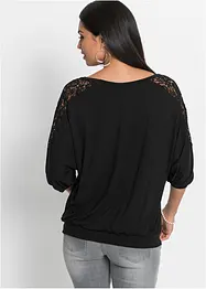 Oversize-Shirt mit Spitze, bonprix