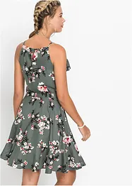 Trägerkleid mit Volants, bonprix