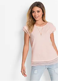 Boxy-Shirt mit Spitze, bonprix