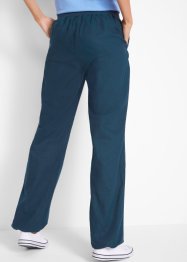 Pantalon en lin majoritaire avec taille côtelée, bpc bonprix collection