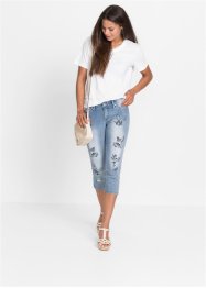 Capri-Jeans mit Stickerei, RAINBOW
