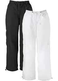 Lot de 2 pantalons 7/8 avec taille confortable, bonprix