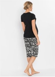 Capri Still Pyjama mit Baumwolle, bpc bonprix collection - Nice Size