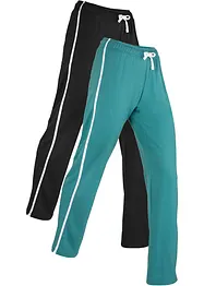 Lot de 2 pantalons sweat, coupe droite, bonprix