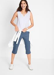 Baumwoll-Capri-Hose mit Stickerei und Bequembund, bpc bonprix collection