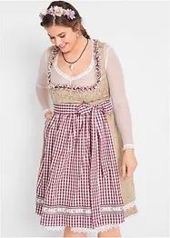 Dirndl avec tablier, longueur genou (ens. 2 pces), bonprix
