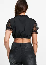 Dirndlbluse mit Spitzenärmeln, bonprix