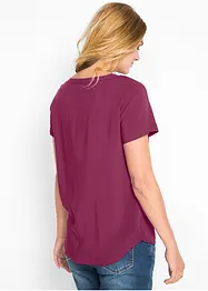 Viskose Bluse, Kurzarm, bonprix