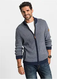 Strickjacke mit Stehkragen aus reiner Baumwolle, bonprix