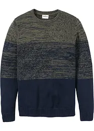 Pull en coton mélangé, coupe ventre confort, bonprix
