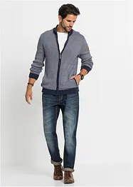 Strickjacke mit Stehkragen aus reiner Baumwolle, bonprix