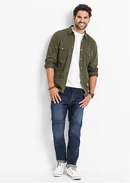 Regular Fit Stretch-Jeans m. Komfortschnitt, Tapered, bonprix