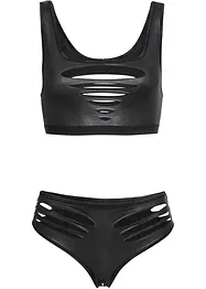 Bustier+Slip ouvert aus Wetlook (2-tlg.Set), VENUS