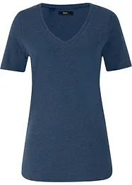 T-Shirt mit tiefem V-Ausschnitt mit Bio-Baumwolle, bonprix