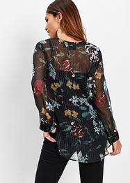 Chemisier en chiffon avec rayures tissées en Lurex, bpc selection premium