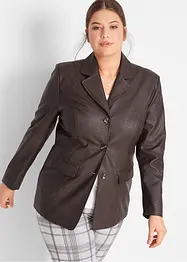 Lederimitat-Longblazer, bonprix