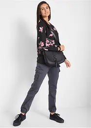 Sweatshirt aus reiner Baumwolle, locker geschnitten, bonprix