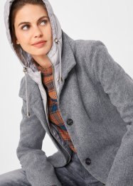Manteau court d'hiver à teneur en laine, style 2 en 1, John Baner JEANSWEAR