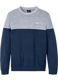 Pull coton style block en fine maille, bonprix