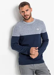 Pull coton style block en fine maille, bonprix