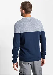 Pull coton style block en fine maille, bonprix