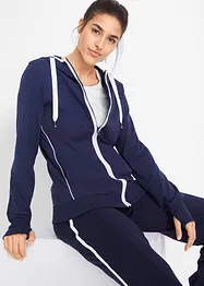 Sweat zippé en coton extensible, bonprix