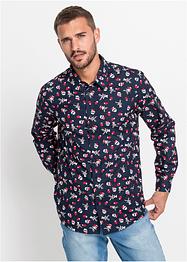 Langarmhemd mit Weihnachts-Druck, Slim Fit, RAINBOW