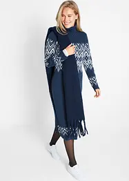 Robe midi en maille motif norvégien, bonprix