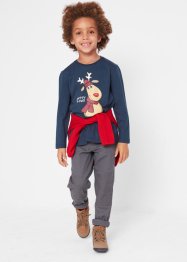 Jungen Langarmshirt mit Weihnachtsmotiv aus Bio-Baumwolle, bpc bonprix collection