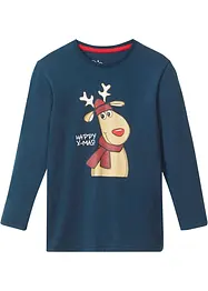 Jungen Langarmshirt mit Weihnachtsmotiv aus Bio-Baumwolle, bpc bonprix collection