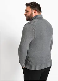 Rollkragenpullover mit Zopfmuster, bonprix