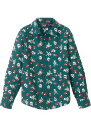 Jungen Langarmhemd mit Weihnachtsmotiv, Slim Fit, bpc bonprix collection