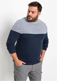 Pull coton style block en fine maille, bonprix