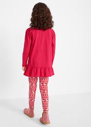 Weihnachtliches Mädchen Shirt + Leggings (2-tlg. Set), bpc bonprix collection